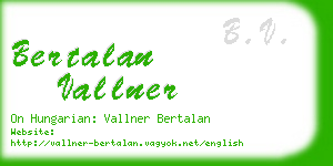 bertalan vallner business card